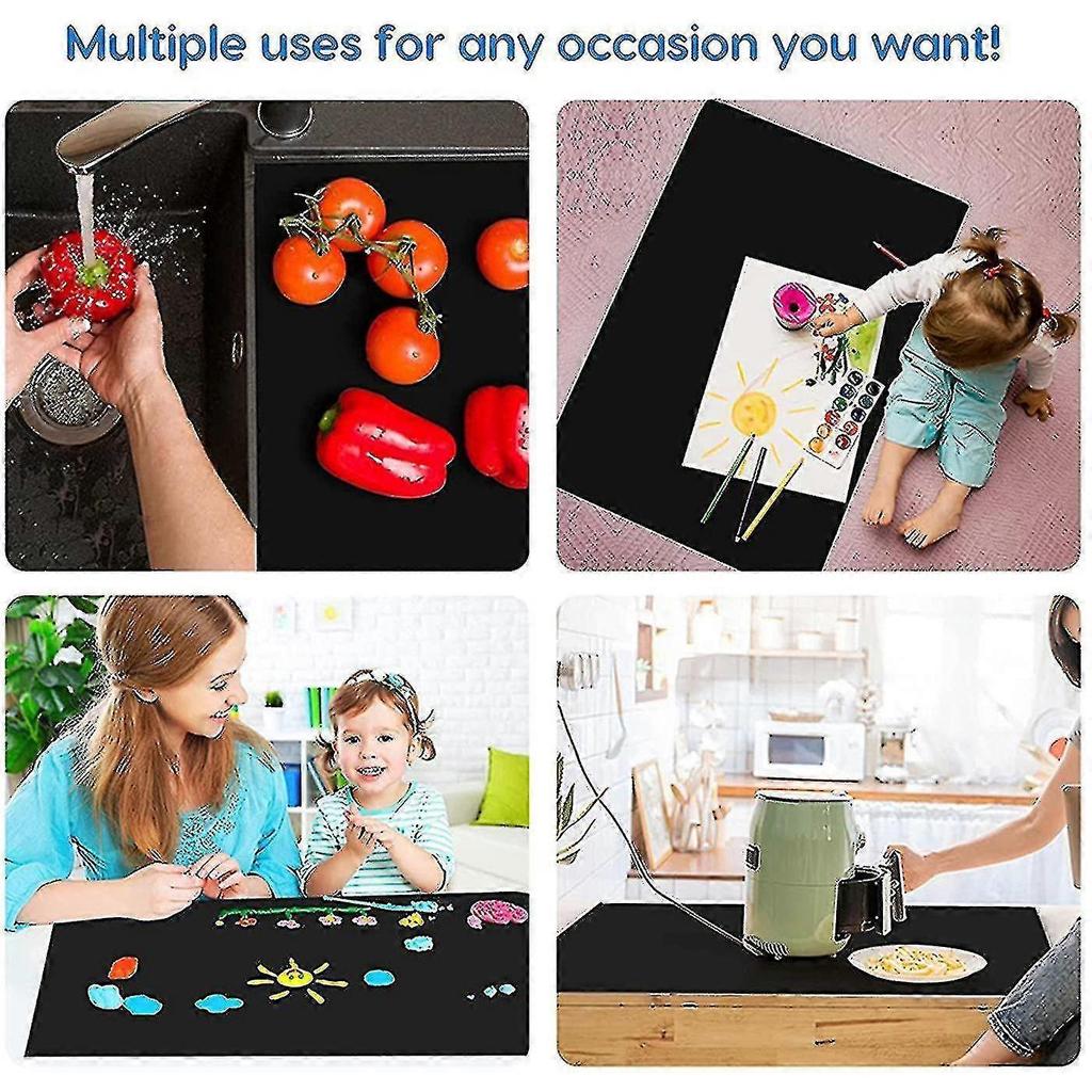 Extra Large Silicone Mat Heat Resistant Sheet Waterproof Pad Kitchen Counter Protector Vinyl Craft Mats Nonslip Table Placemat 2025