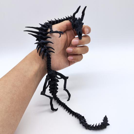 Dragon Bone Ornament 3D Printing Moveable Joints Playable Creature Figure Car Home