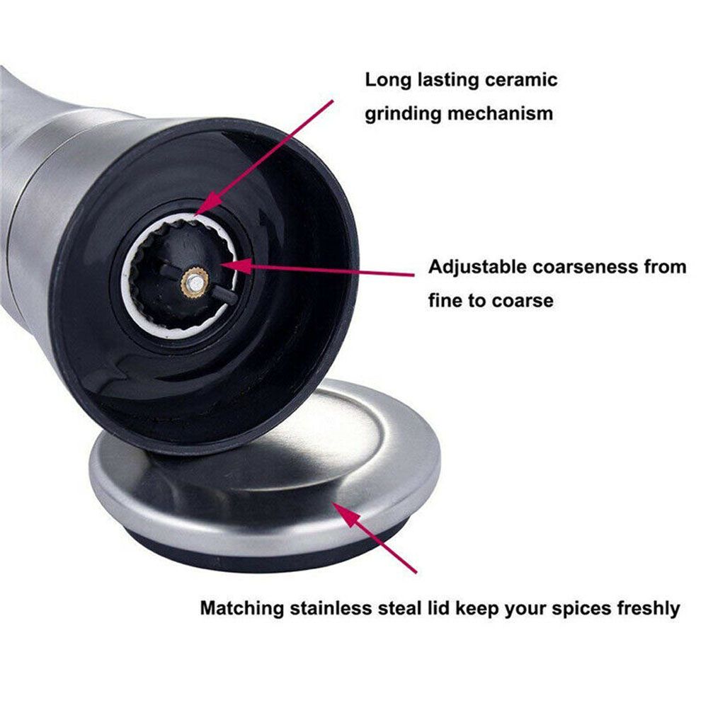Ручные гаджеты из нержавеющей стали, измельчитель специй и трав, мельница для соли, кухонный инструмент, мельница для перца