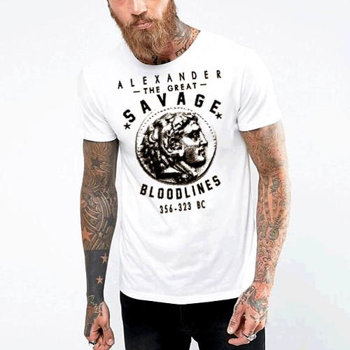 Александр Великий Греческий Воин Военный Македония Король Греко-Римский Унисекс Футболка
