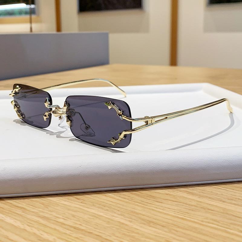 JYL TS Halara y2k star rimless sunglasses, ladies european shades, blue light eyewear