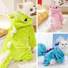 Warm Puppy Cat Clothing Cartoon Dinosaur Dog Pullover Hoodie Kawaii Winter Pet Clothes  Small Dogs