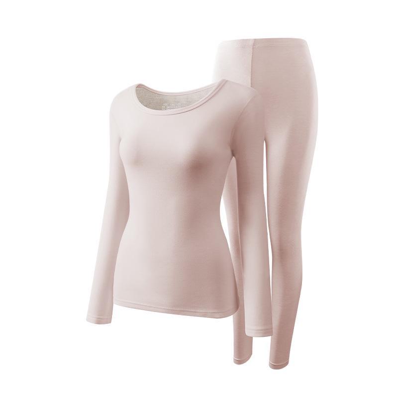 New Wool Silk Thermal Underwear: Women's Slim Fit Round Neck Top & Bottom, Men's Autumn Suit