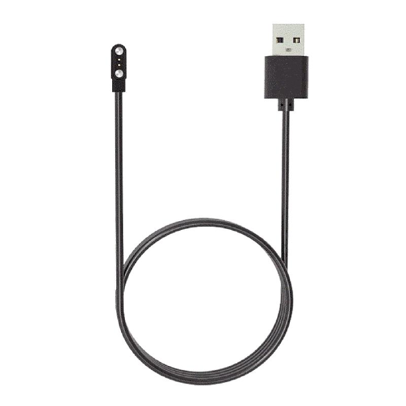 2-пиновый прочный магнитный зарядный кабель USB-линия шнур веревка черная для Willful IP68/Willful Смарт-часов