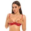Women Glossy Patent Leather Underwired Bra Underwear Adjustable Shoulder Straps Unlined Brassiere