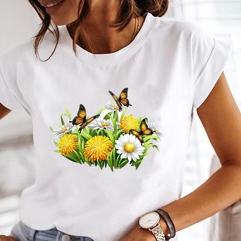 (Asian Size) Women Tee Top Clothing Trend Style Cute 90s Casual Printing Short Sleeve T Shirt Fashion Printed Lady Female Graphic T-shirts
