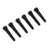 6 штифтов для гитарного бриджа, черные, изящные, простые, долговечные, стандартные, для гитары.