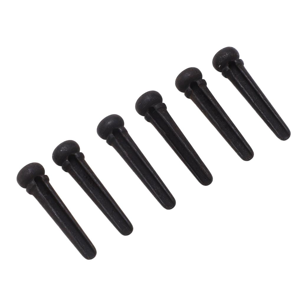 6 штифтов для гитарного бриджа, черные, изящные, простые, долговечные, стандартные, для гитары.