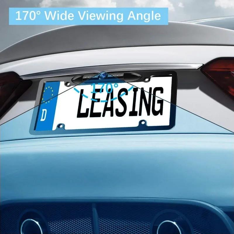 New 1Pcs American License Plate Frame Car Camera High-definition Infrared Night Vision Beautiful Frame Rear View Reverse Camera