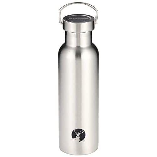 Captain Stag (CAPTAIN STAG) Sports Bottle, Direct Drinking, Double Stainless Steel Bottle, Vacuum Insulated HD Bottle, 600ml, Silver, UE-3365, Outer D