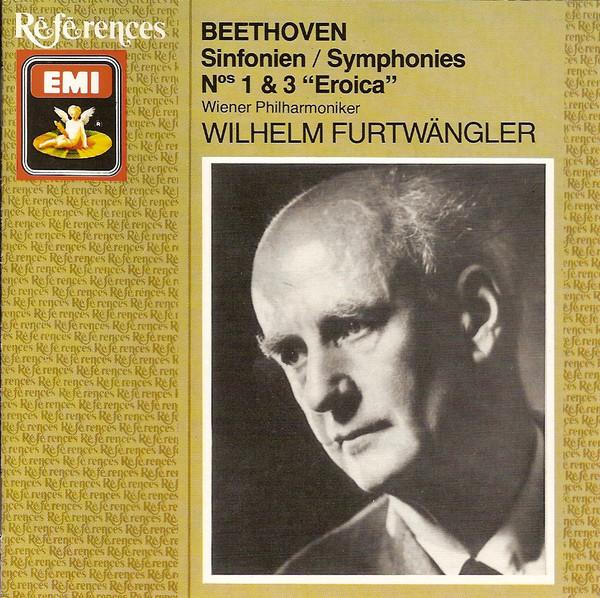 CD BEETHOVEN, FURTWANGLER; VIENNA PHIL - Beethoven: Symphonies 1 & 3 CDH7630332 EMI 1989 Non Japan Classical Used