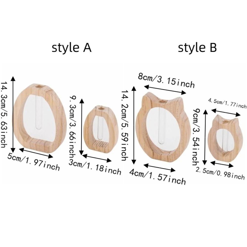 Wooden Hydroponic Plant Vases Creative Table Centerpiece Planter Indoor Plant Display