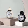 3.5inch Retro Metal Single Bell Small Alarm Clock Bedside Luminous Desk Clock