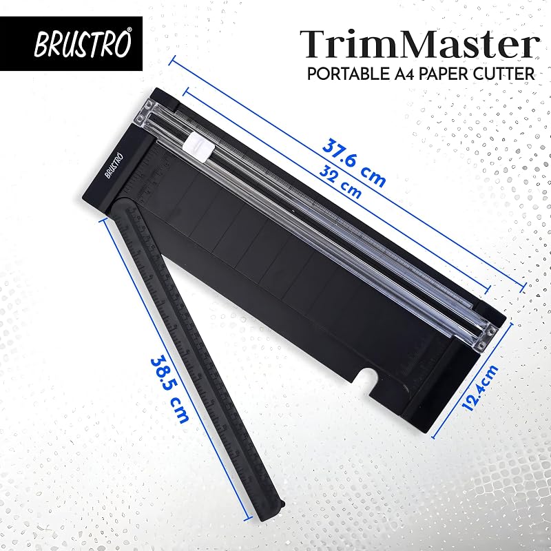 Компактный резак для бумаги Brustro Trim Master, Портативный резак для бумаги формата А4 | 12 дюймов, Лезвие Sks-7 | Идеально подходит для скрапбукинга, открыток