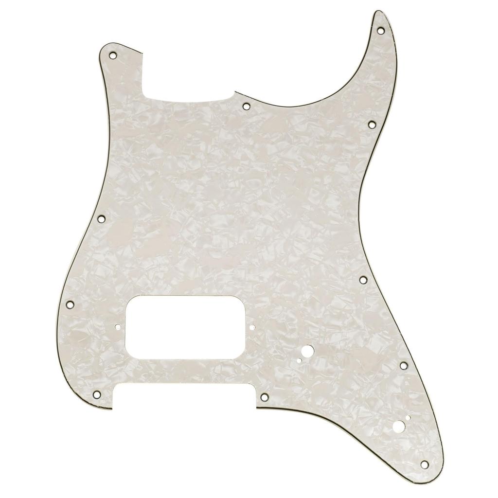 Musiclily Pro 11-отверстий ST HT H Пикгард для электрогитары Squier Sonic Strat, 4-слойный, состаренный белый перламутр