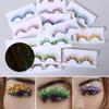Sequins Eye Lashes Fluffy Dramatic Eyelashes False Eyelashes Luminous 3D Mink Lashes 25mm