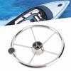 13.5in 5 Spoke Steering Wheel with Knob Stainless Steel Universal Marine Boat Accessories