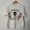 Рубашка Rogue Aces Мужская Размер L Белая Футболка с Графикой Череп Карты Хлопок Giordano
