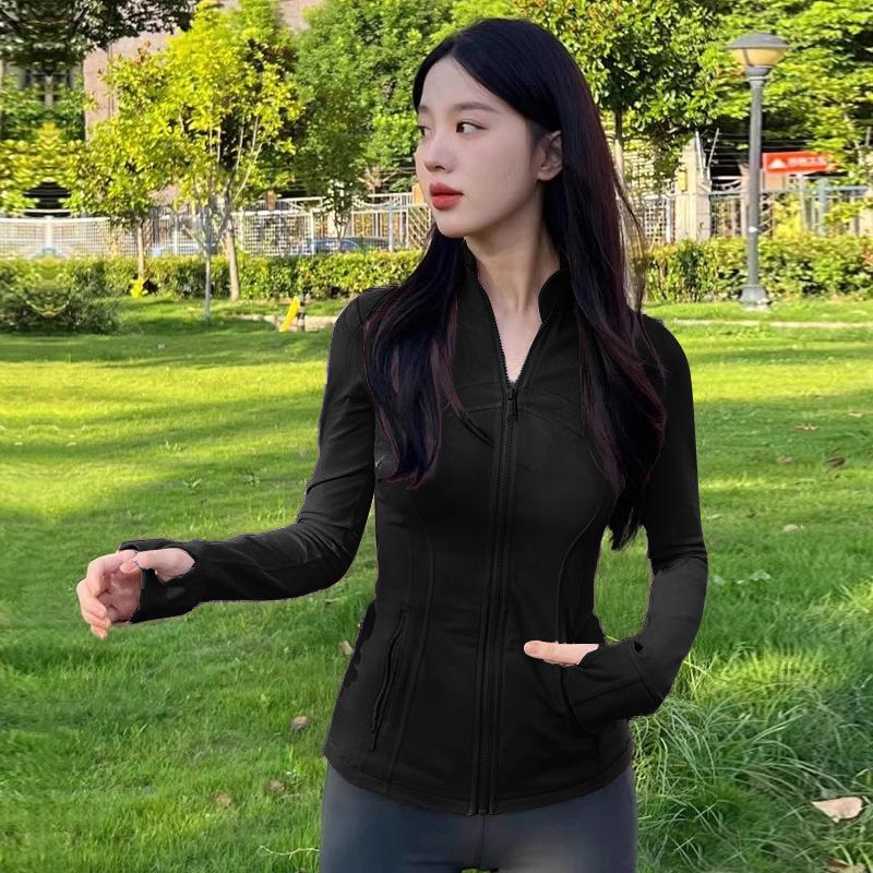 Quick-drying yoga clothes, tops, high-end sports jackets, women's tight-fitting long-sleeved tops, outdoor running fitness clothes, spring
