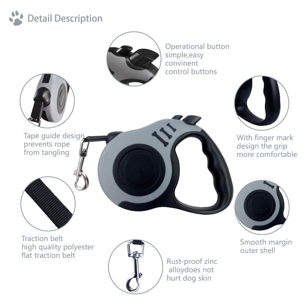 Automatic Dog Tape 3/5 M Nylon Lead New Pet Tape