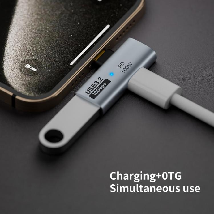 Адаптер Type-C (папа) на USB 3.0 (мама) Адаптер для зарядки Type-C Поддержка PD 100 Вт Функция OTG