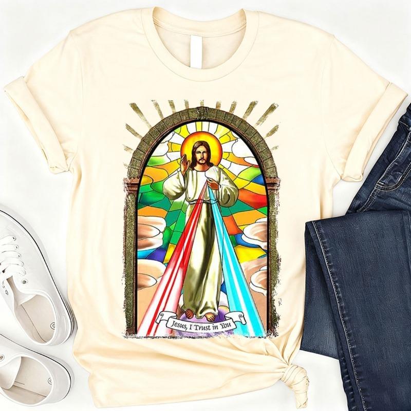 Jesus Trust in You Cotton The Passion of Christ Meme Gift Funny Vintage Style Christmas Aesthetic Unisex Gamer Cult Movie Music