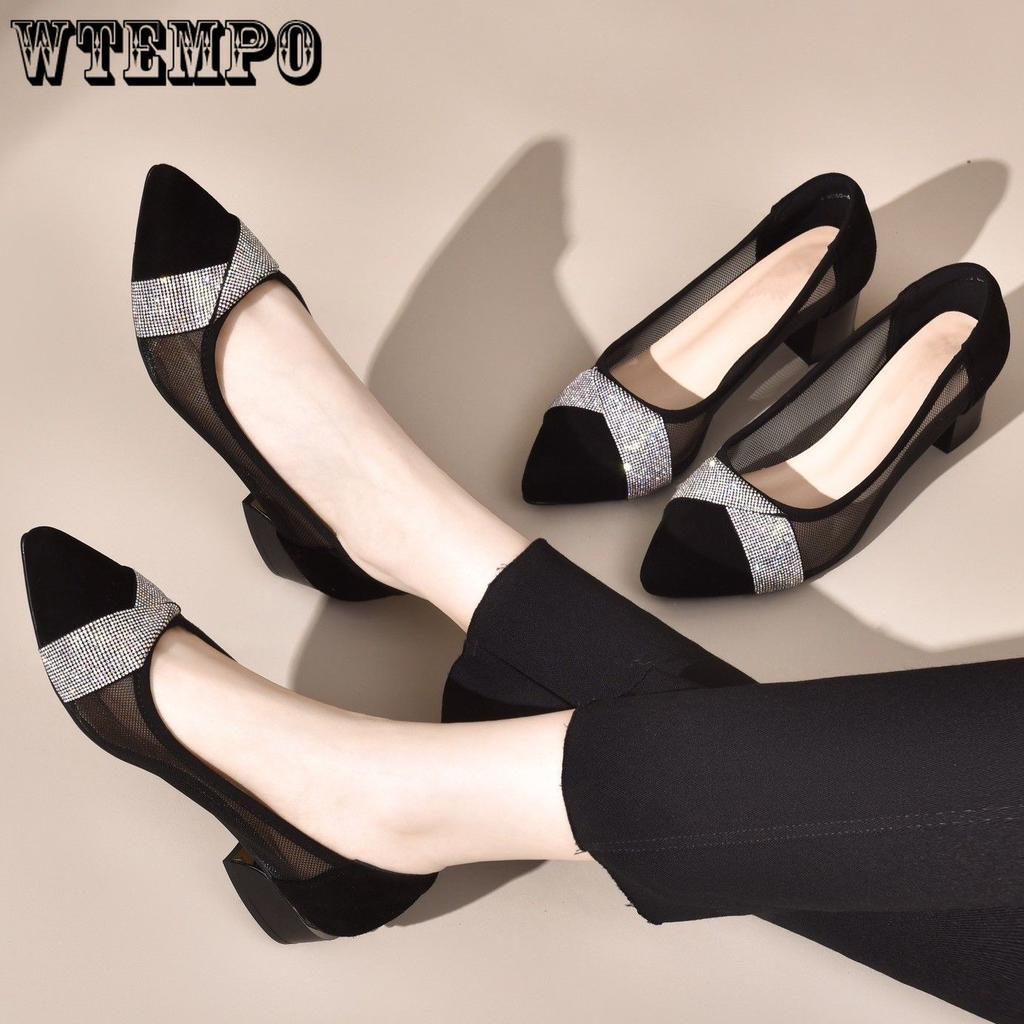 Сетчатые дышащие одинарные туфли женские открытые туфли с острым носком и мелким носком кожаные туфли весна и лето