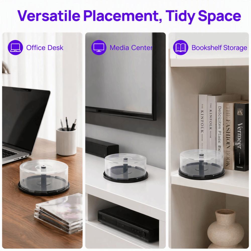 PP DVD Plastic Bucket Portable Bucket Design Blank Disc Box CD Storage Case Music Disc Keep