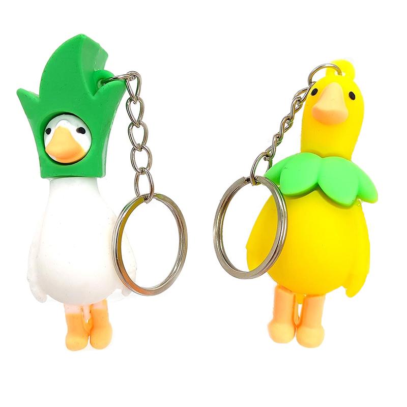 Милый брелок в виде цветка утки, животного, для женщин, мужчин, друзей, подарок, креативный, забавный, мультяшный, гусь, кукла, сумка, коробка, автомобильный ключ, ювелирные изделия