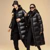 New Arrivals Female Winter Hooded Casual Down Coats Women Black X-Long 90% White Goose Down Thicken Warm Jackets