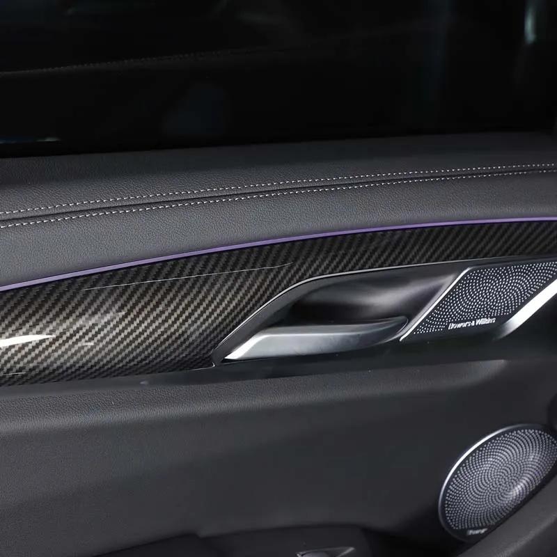 Стайлинга автомобилей внутренняя ручка двери панель украшения наклейки отделка для BMW X3 X4 G01 G02 18-22 углеродное волокно авто интерьер
