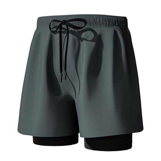 Мужские летние плавки с эластичной резинкой на талии и принтом, шорты для плавания с поддерживающими компрессионными вкладышами, карманами с принтом, плавки для плавания