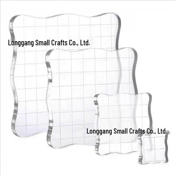 Акриловая ручка с опорной пластиной для стемпинга - Блок высокой прозрачности для DIY-изготовления резиновых штампов.