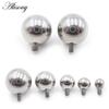 1PC G23 Titanium Externally Thread Ball For Lip Labret Tongue Eyebrow Ring Ear Stud Earring Piercing DIY Body Jewelry Accessory