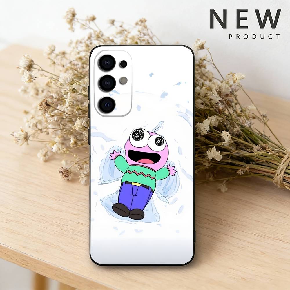 Мультяшный чехол для телефона с улыбающимися друзьями S Для Samsung S26,25,24,21,22,23,30,20,Ultra,Plus,Fe,Lite Черный Мягкий чехол
