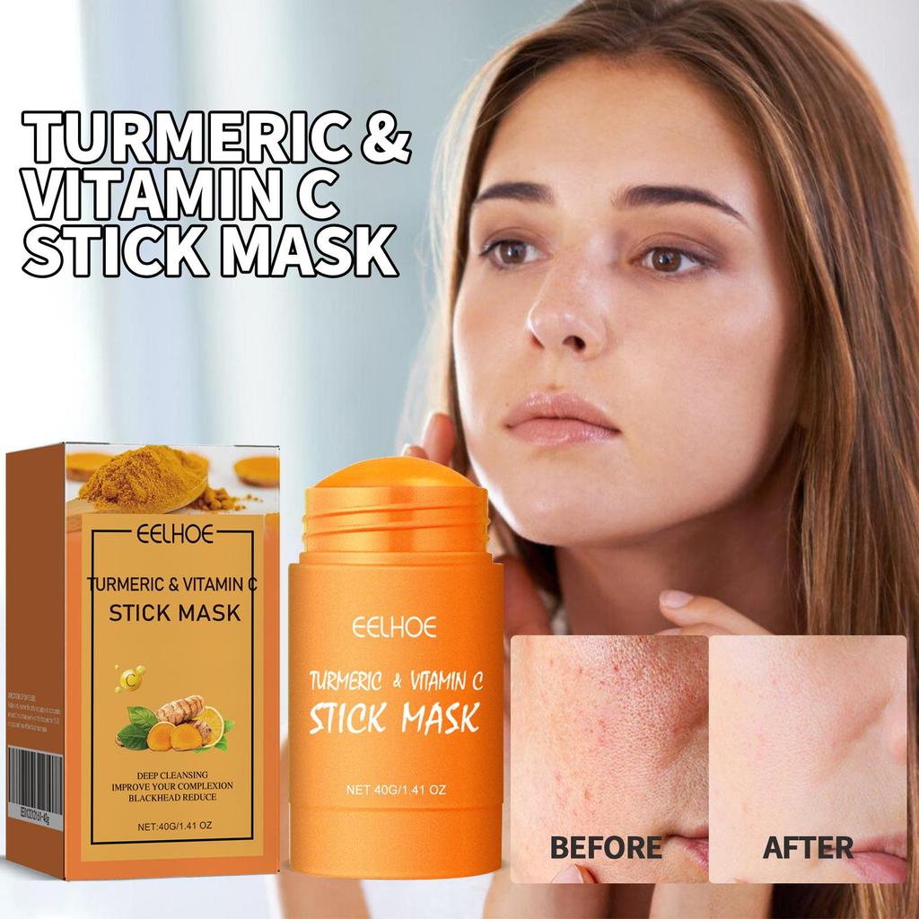EELHOE Turmeric Mud Mask Stick Anti-Acne Pore Cleansing Solid Mask