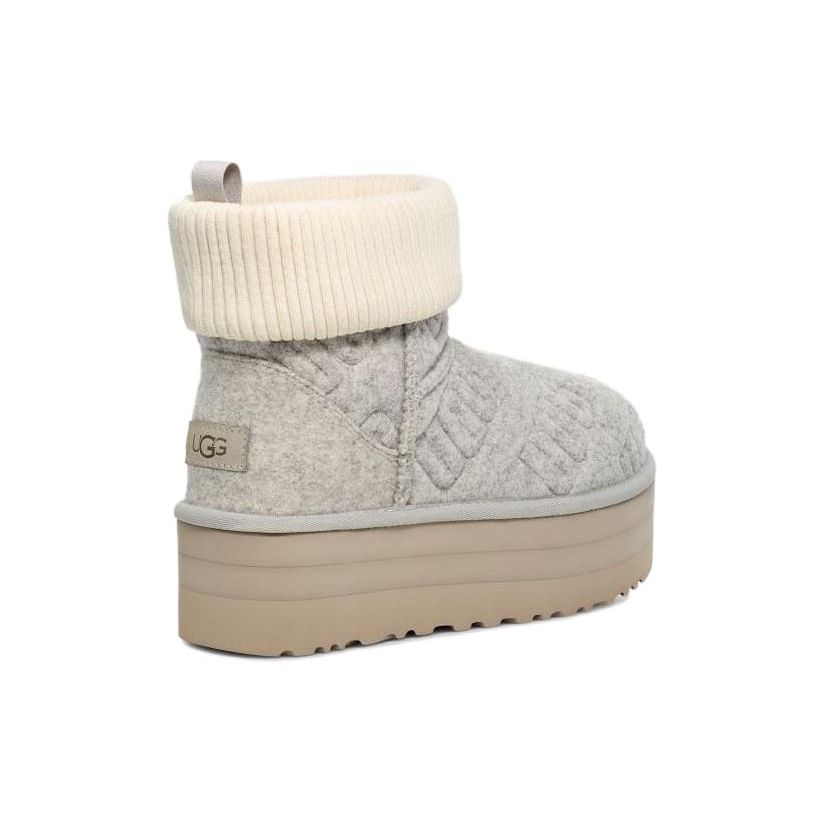 UGG Classic Mini Platform Felted Boot Grey Women Sneakers 1144047-GREY