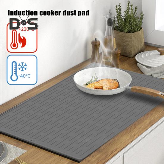 Силиконовый коврик для плиты со стеклянной поверхностью, антиожоговый термостойкий кухонный коврик для сушки, защитный коврик для стеклянной варочной поверхности, очень большой защитный коврик для плиты