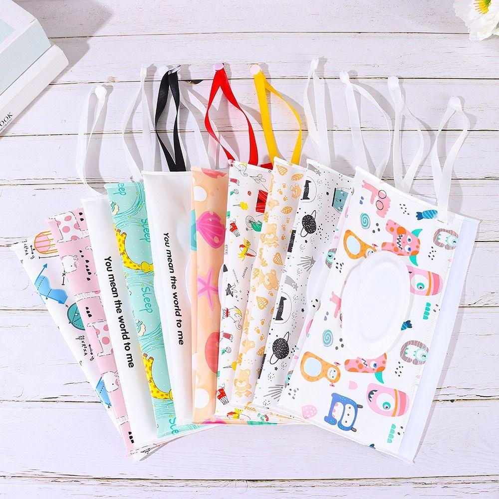 Accessories Baby Product Portable Wet Wipes Bag Wipes Holder Case Tissue Box Cosmetic Pouch