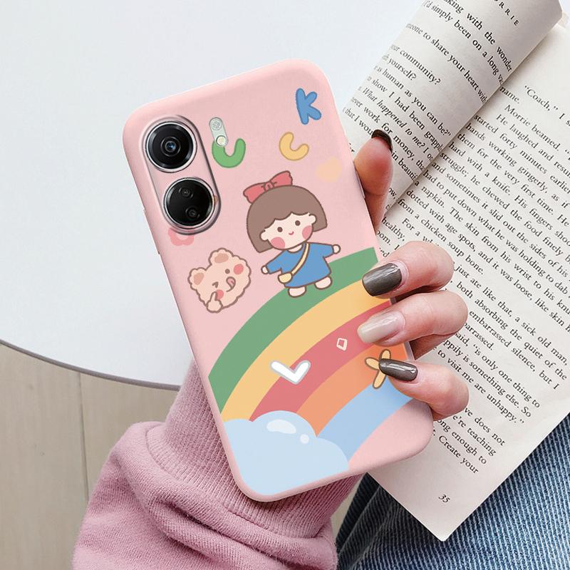 Cute Cat Case For Redmi 13C 4G Silicone Soft Back Cover Lovely Cartoon Painted Capa Shell For Redmi 13 14C 12 12C Couple Bags