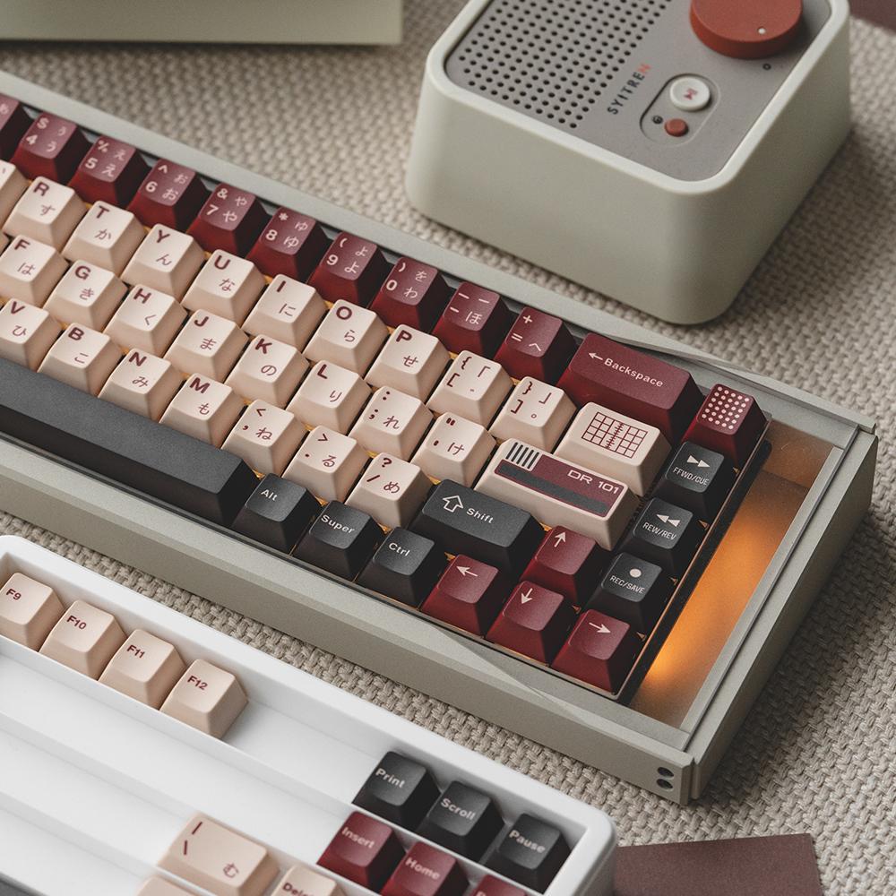 Retro DR101 Theme Keycap Set 145key PBT Originate Custom Personalized Keyboard Cap Cherry Profile KeyCap for Mechanical Keyboard