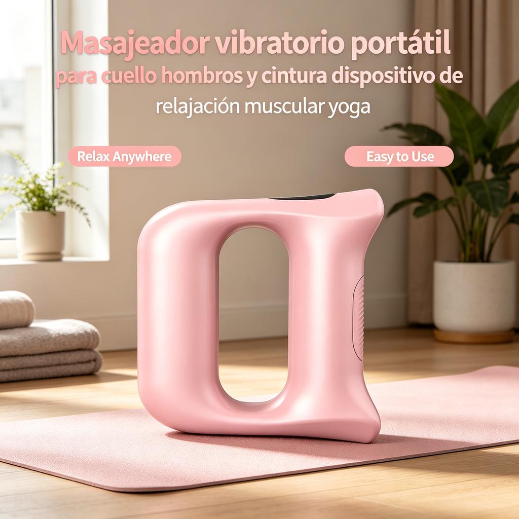 Masajeador vibratorio portátil para cuello hombros y cintura dispositivo de relajación muscular yoga