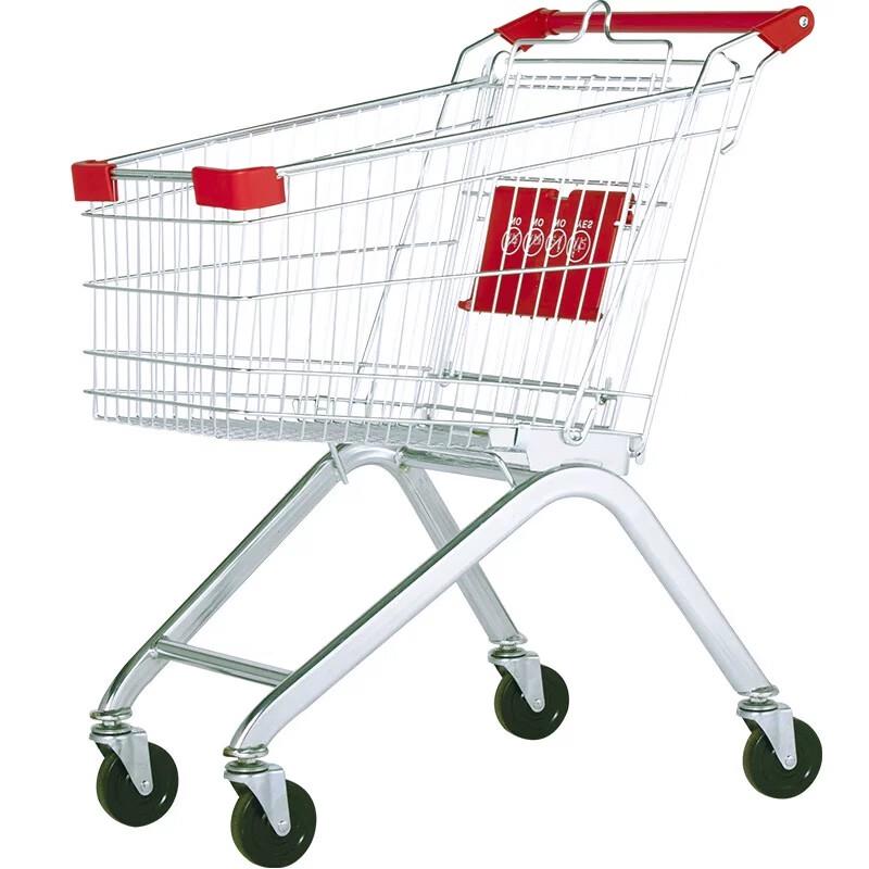 Galvanized Supermarket Shopping Cart