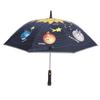Umbrella UV Blocking 8 Ribs Long Handle UPF 50+ Rain Sun Umbrella with Fan Reflective Strip for Outdoor