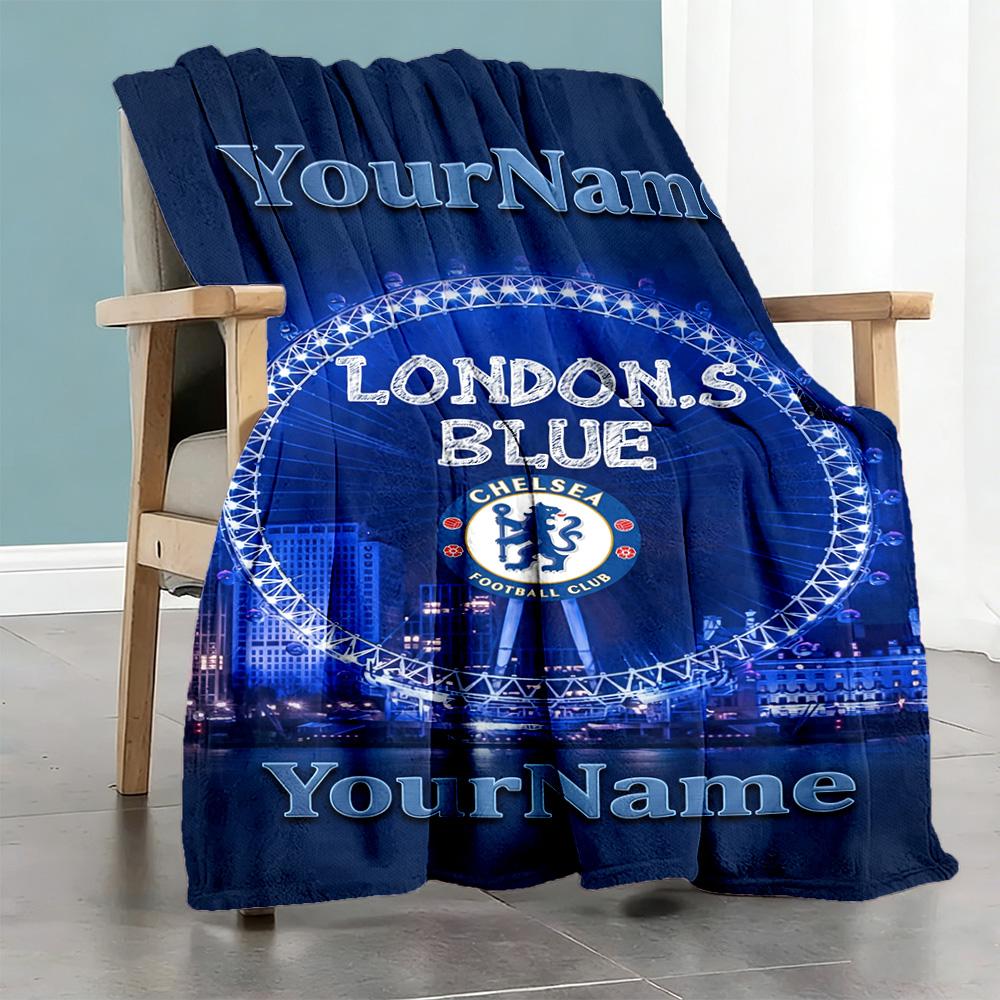 Chelsea Personalized Name Blanket Cozy Customizable Blanket Soft & Cozy for Office Nap Chair Office Chair Four Seasons Universal