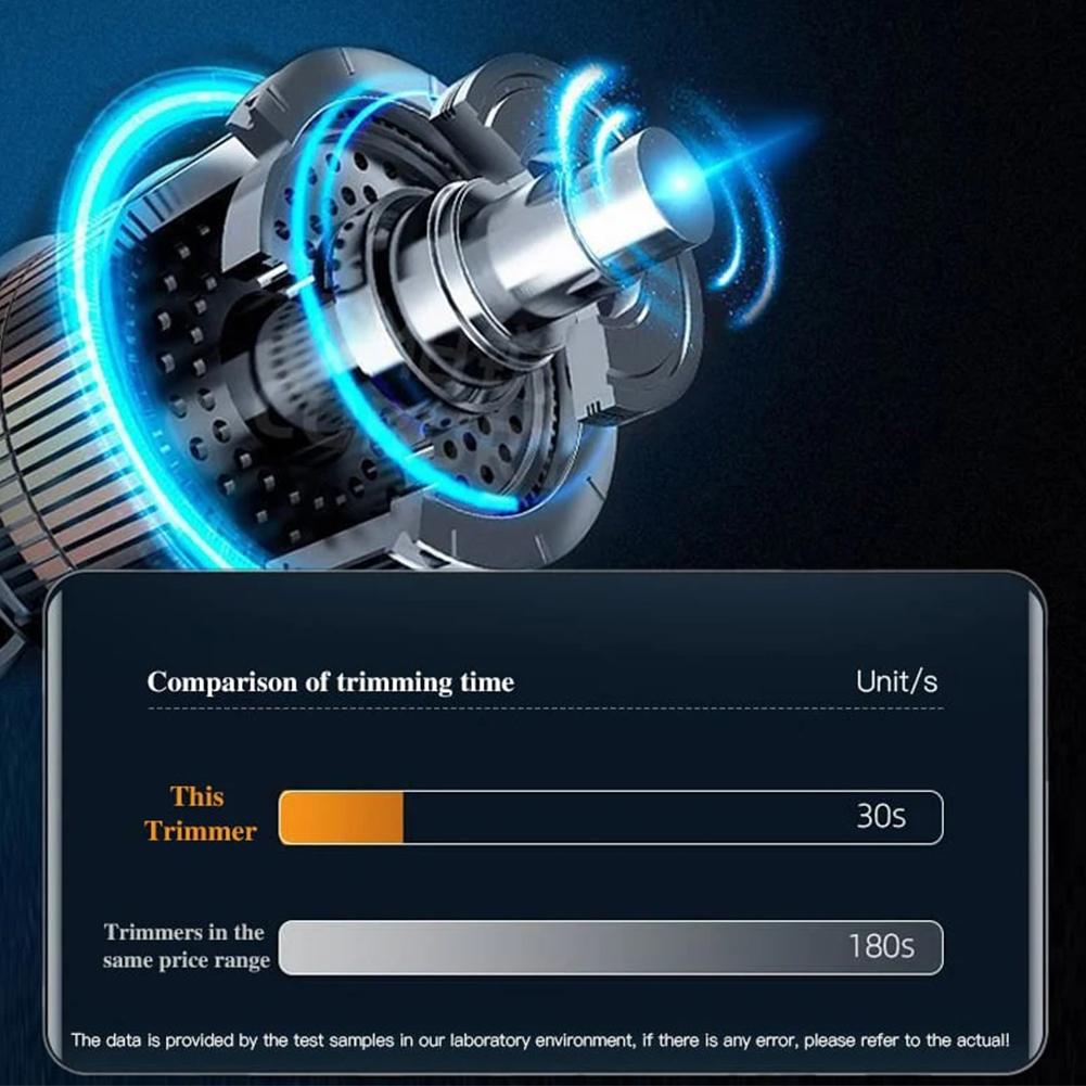 Электрический триммер для волос в носу с двойными лезвиями, безболезненная бритва для ухода за лицом (черный)