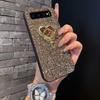Модный TPU чехол для телефона с блестящим сетчатым узором и держателем-сердечком для Samsung Galaxy S10 4G 5G S10Plus S10Lite, противоударный корпус