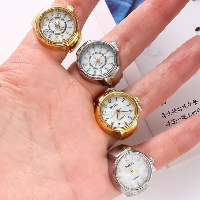 1Pc Retro Punk Quartz Finger Watch Ring for Women Men Couple Rings Digital Watches Elastic Stretchy Finger Band Rings Clock