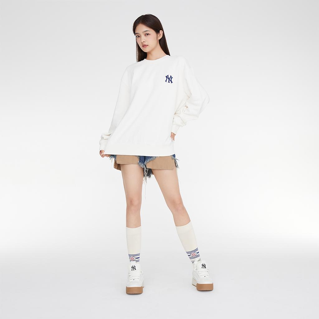 New MLB New York Yankees Sweatshirts Unisex Ecru 3AMTM0234-50CRD