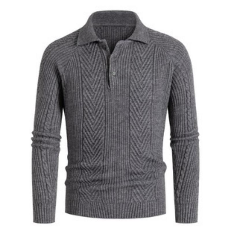 Men's Slim Fit Fashion Collar Knit Sweater